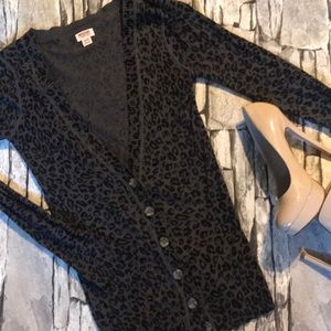 Mossimo leopard print cardigan